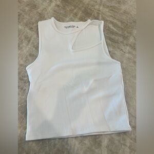 Abercrombie & Fitch ribbed cut out tank. White. Size small.